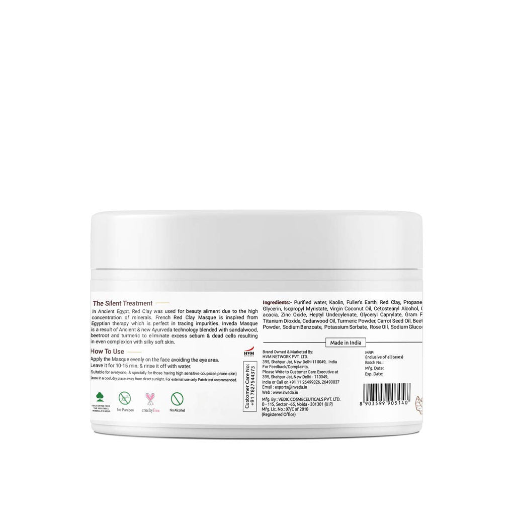 Inveda French Red Clay Masque | Grocsy
