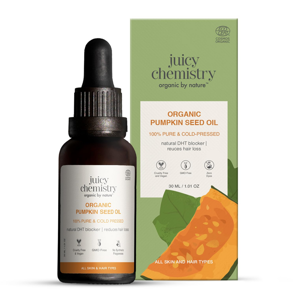 Juicy Chemistry Organic Pumpkin Seed Oil For Cold Pressed Carrier Oil | Grocsy