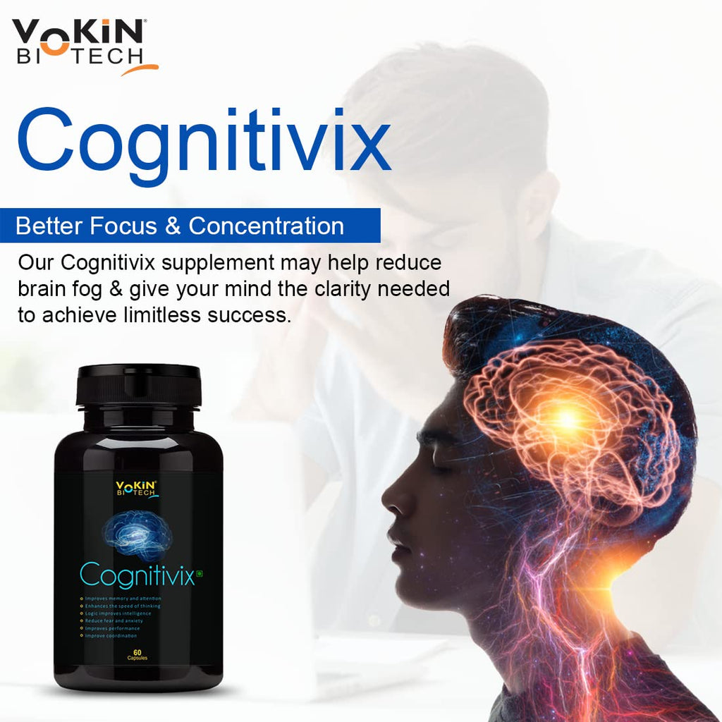 Vokin Biotech Cognitivix -Unique Brain activation Ginkgo Biloba With Ginseng extract Veg capsule | Grocsy