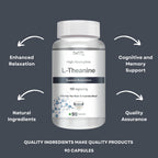 Vokin Biotech L-Theanine-Support Relaxation - 90 Vegetarian Capsules | Grocsy