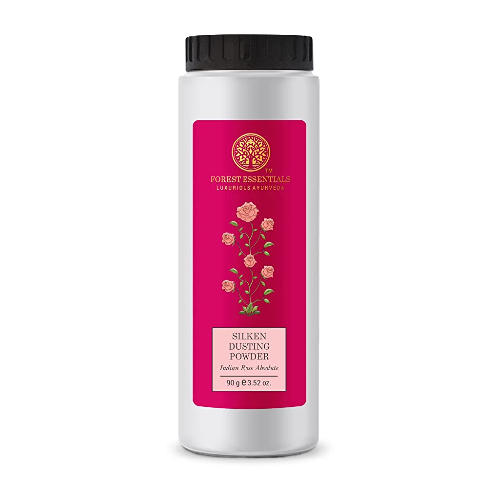 Forest Essentials Silken Dusting Powder Indian Rose Absolute | Grocsy