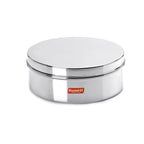 Sumeet Stainless Steel Flat Canister/Storage Container (1.2Ltr) (17Cm) | Grocsy