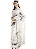 Anni Designer Women's Woven Linen Saree | Grocsy