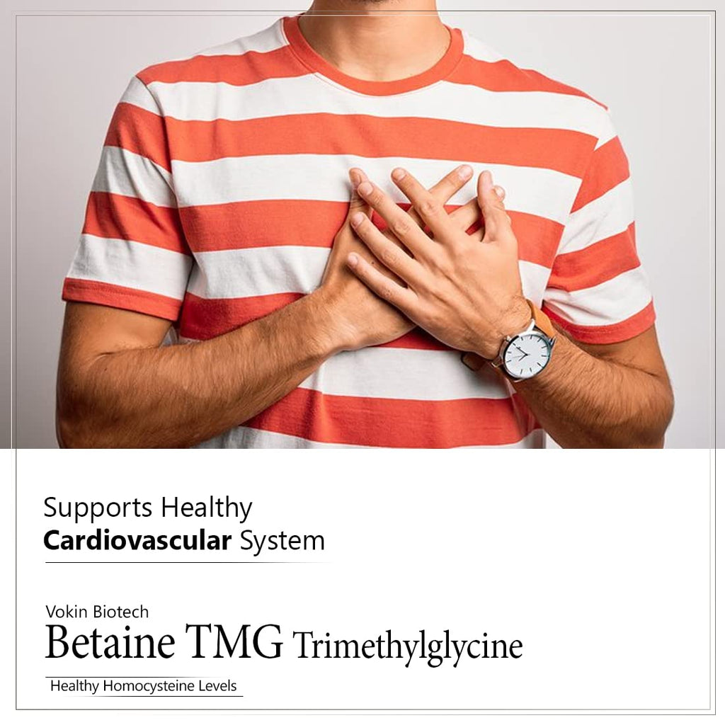 Vokin Biotech Betaine Trimethylglycine (TMG) for Support Healthy Homocysteine Levels | Grocsy