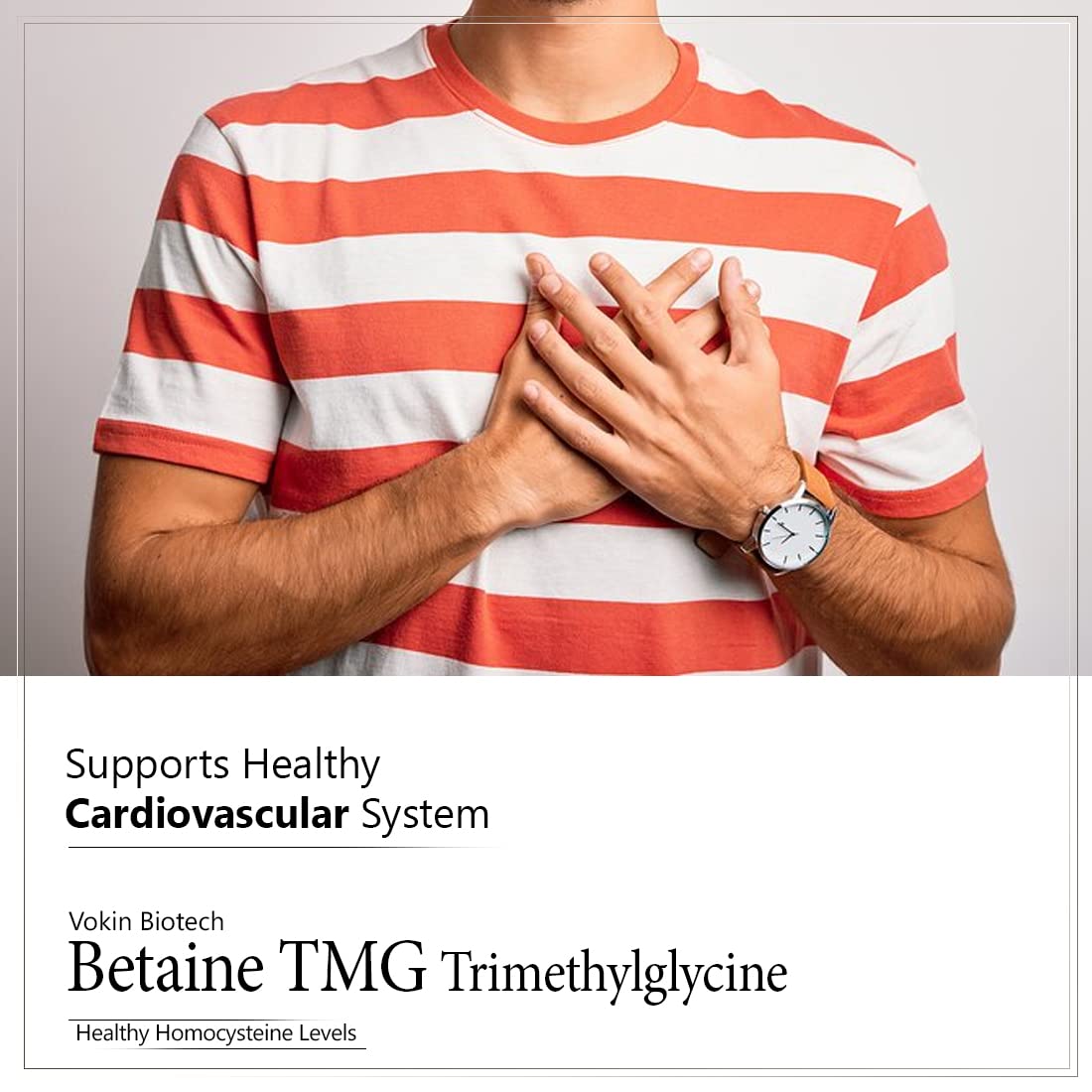 Vokin Biotech Betaine Trimethylglycine (TMG) for Support Healthy Homocysteine Levels | Grocsy