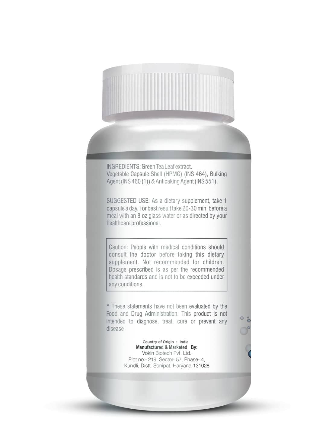 Vokin Biotech Green Tea Leaf Extract-90% Polyphenols & 45% EGCG– EGCG Supports Metabolism | Grocsy
