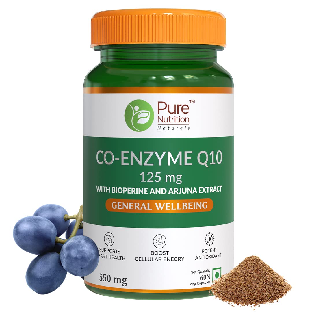 Pure Nutrition Bio Coenzyme Q10 125 mg Veg Capsules | Grocsy