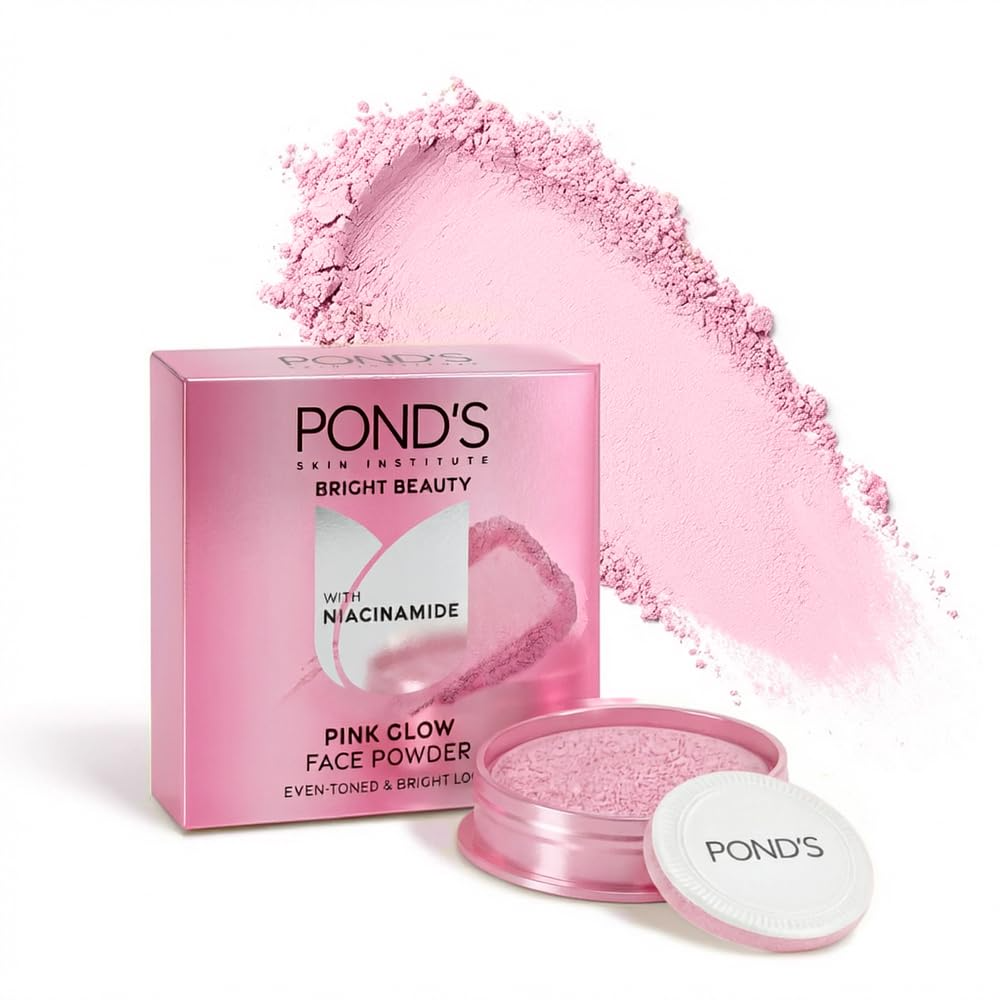 Ponds Oil Free Natural Glow Loose Face Powder - Pink Glow | Grocsy