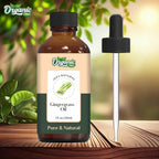 Organic Zing Gingergrass (Cymbopogon martinii) Oil | Pure & Natural Essential Oil for Skincare, Hair Care, Aroma and Diffusers | Grocsy