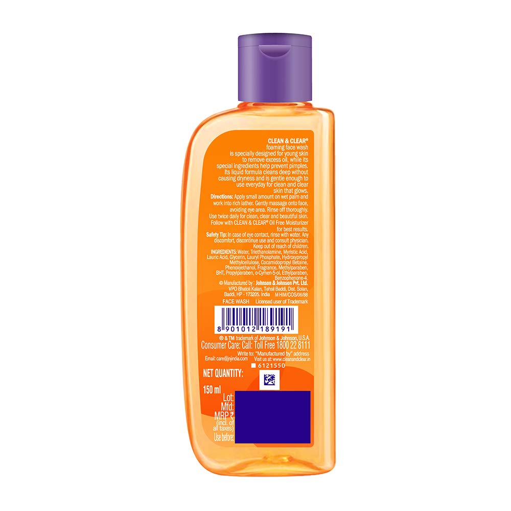 Clean & Clear Foaming Face Wash | Grocsy