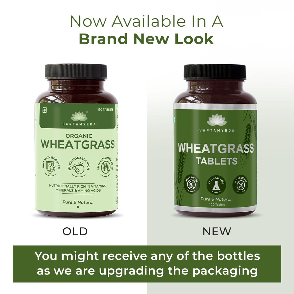 Saptamveda Organic Wheat Grass Tablets | Grocsy