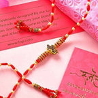 Ganesha Pearl Rakhi & Handmade Chocolate Truffle Combo | Grocsy
