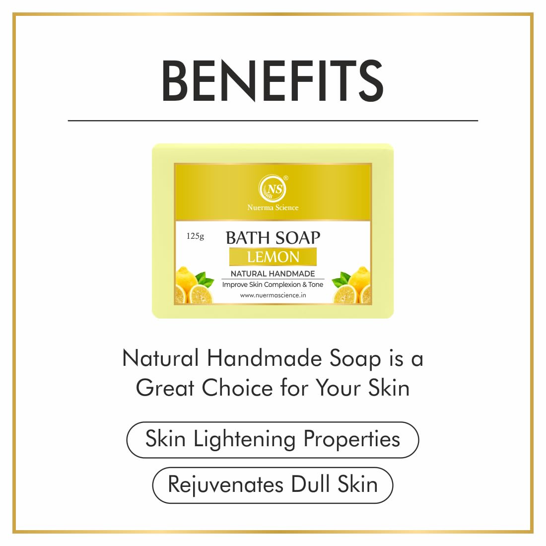 Nuerma Science Lemon Bath Soap | Improve Skin Complexion & Tone | Grocsy