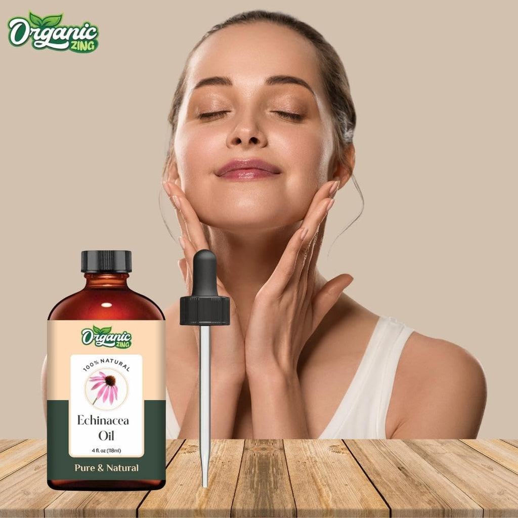 Organic Zing Echinacea (Echinacea angustifolia) Oil | Pure & Natural Carrier Oil for Skincare and Hair Care | Grocsy
