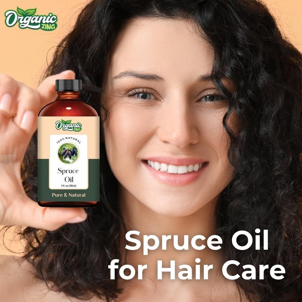 Organic Zing Spruce (Picea) Oil | Pure & Natural Essential Oil for Aroma, Diffusers, Hair Care & Massage | Grocsy