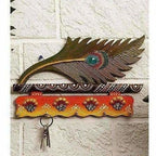 Jaipur Crafts Beautiful MorPankhi Wooden Key Holder | Grocsy