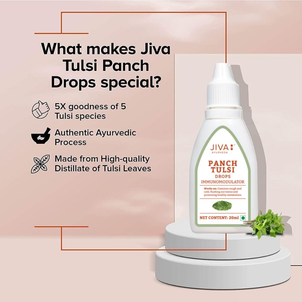Jiva Ayurveda Tulsi Drops | Grocsy