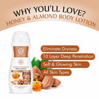 Nuerma Science Honey Almond Advanced Nourishing Body Lotion | Deep Hydrating Moisturizer | Grocsy