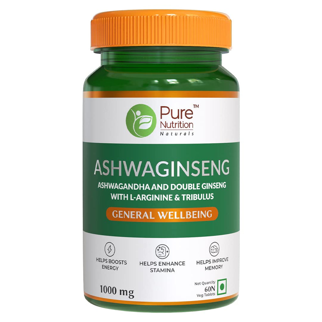Pure Nutrition Ashwaginseng Veg Tablets | Grocsy
