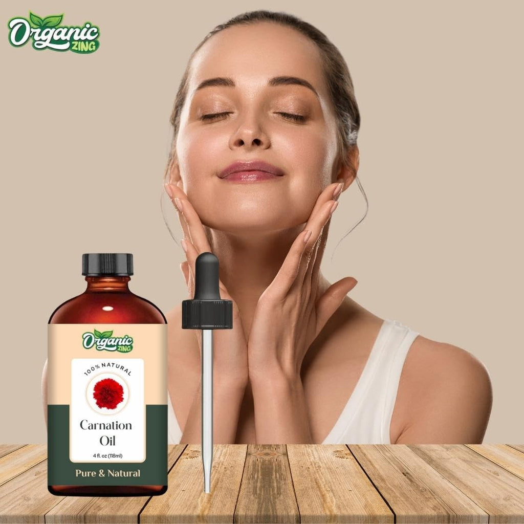 Organic Zing Carnation (Dianthus Caryophyllus) Oil | Pure & Natural Essential Oil for Skincare, Aroma & Diffuser | Grocsy