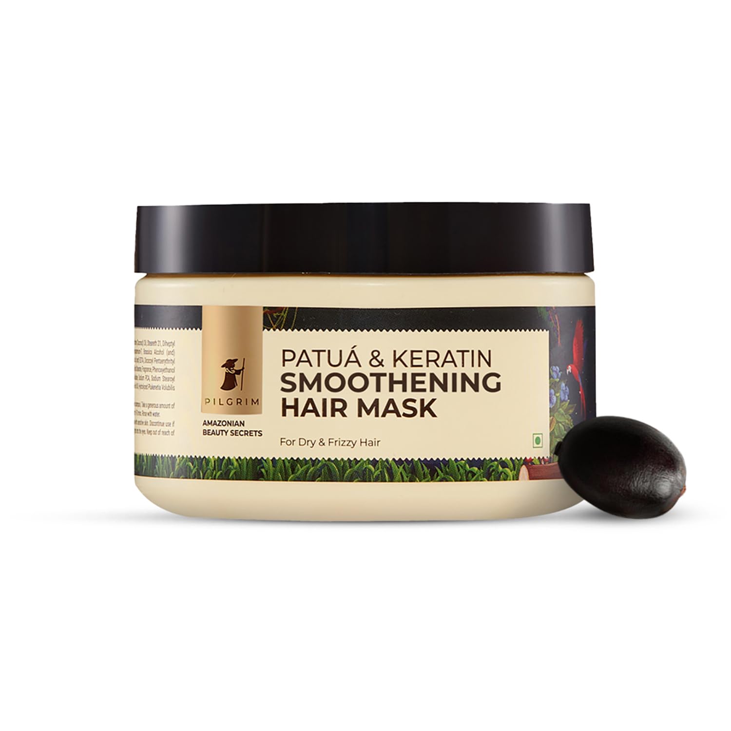 Pilgrim Amazonian Patua & Keratin Strengthening Hair Mask For Dry & Frizzy Hair With Sacha Inchi | Grocsy