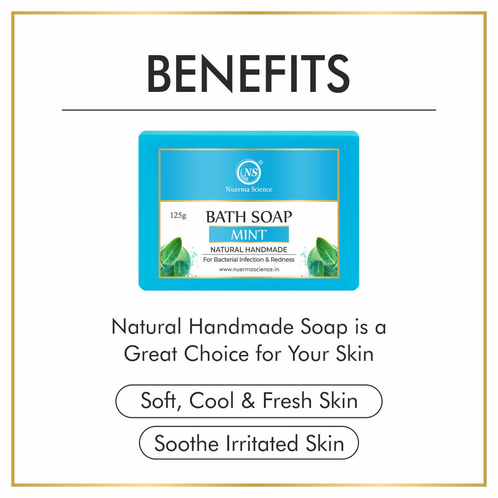 Nuerma Science Mint Bath Soap | For Bacterial Infection & Redness | Grocsy