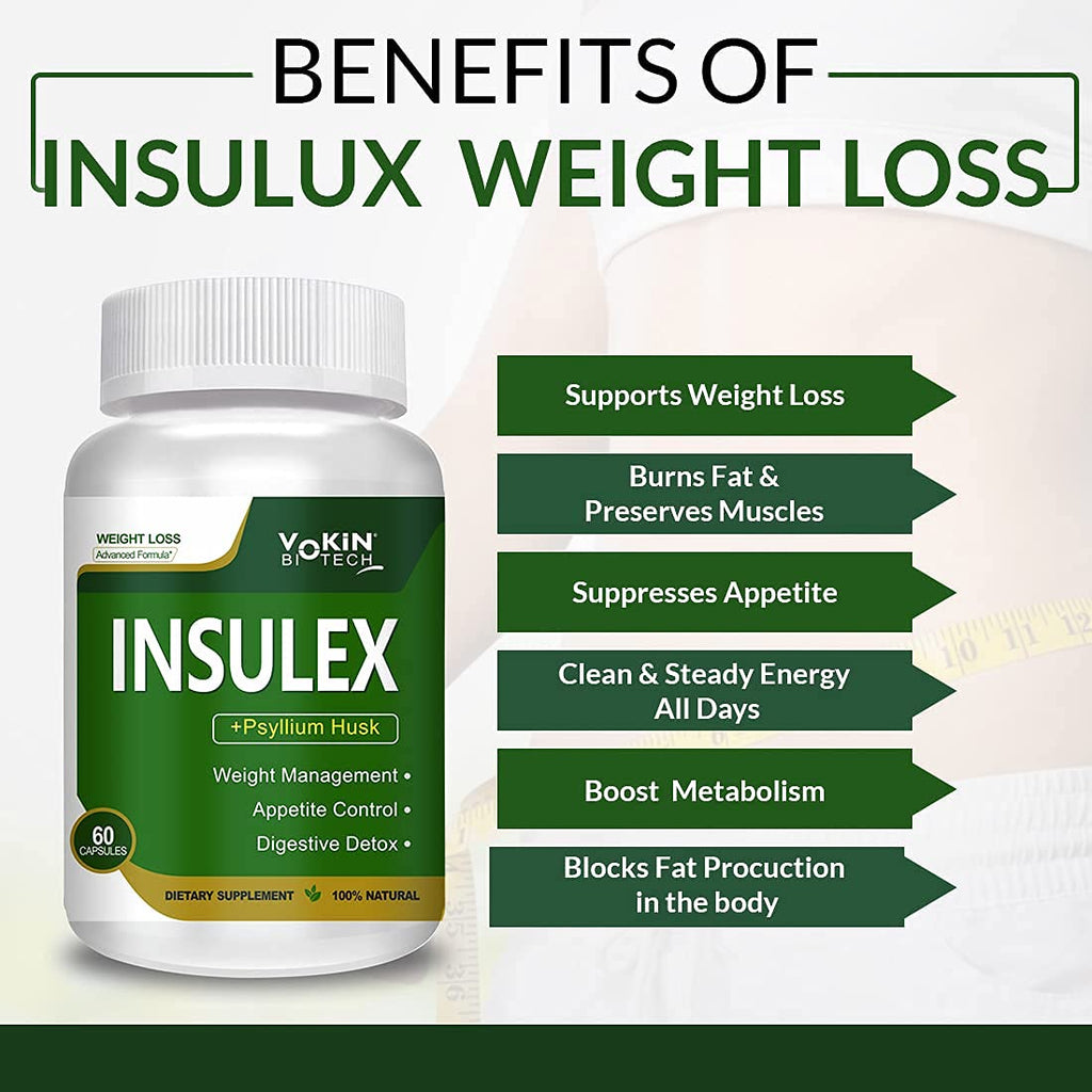 Vokin Biotech Insulex Weight Management | Appetite Control | Digestive Detox | Grocsy