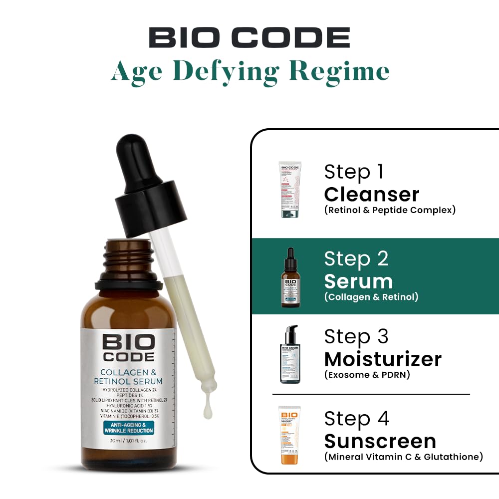 Bio Code Hydrolyzed Collagen & Retinol Serum | Grocsy