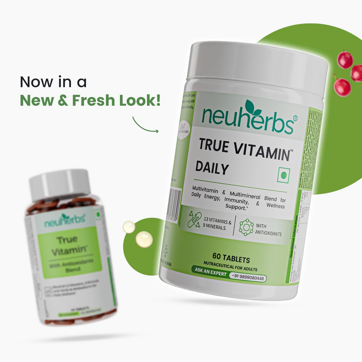 Neuherbs True Vitamin Tablets - Pomegranate Flavor | Grocsy