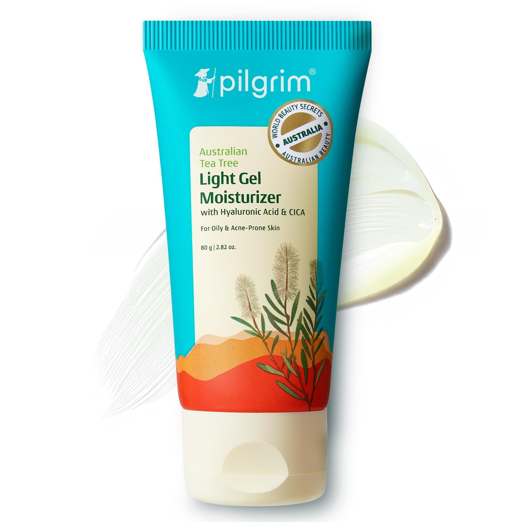 Pilgrim Australian Tea Tree Oil Free Face Moisturizer For Oily & Acne Prone Skin With Hyaluronic Acid & CICA | Grocsy
