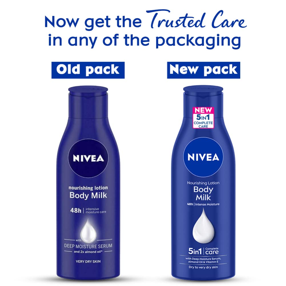 Nivea Nourishing Lotion Body Milk with Deep Moisture Serum for Very Dry Skin | Grocsy