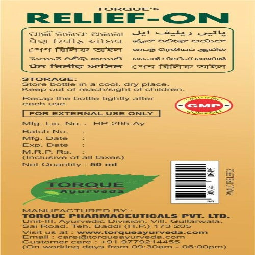 Torque's Relief-On Pain Relief Oil | Grocsy