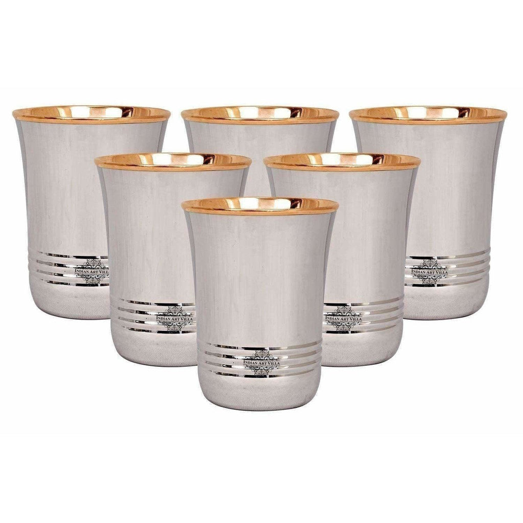Copper Glass Tumbler Set, Drink ware - 6 Pieces | Grocsy