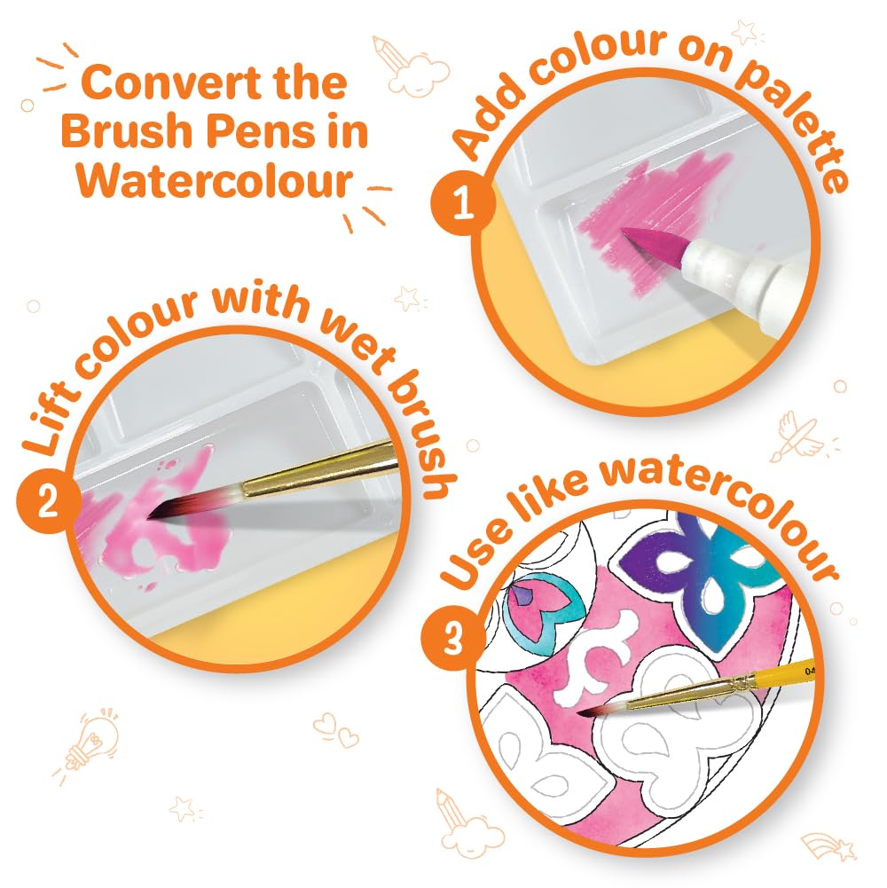 Imagimake Mandala Art Kit | Watercolor Paint Set | 12 Exciting Mandala Projects in Arts and Crafts for Kids Ages 8-12-14-16 | Craft Kits for Adults & Kids | 8 Year Old Girl Birthday Gifts | Grocsy