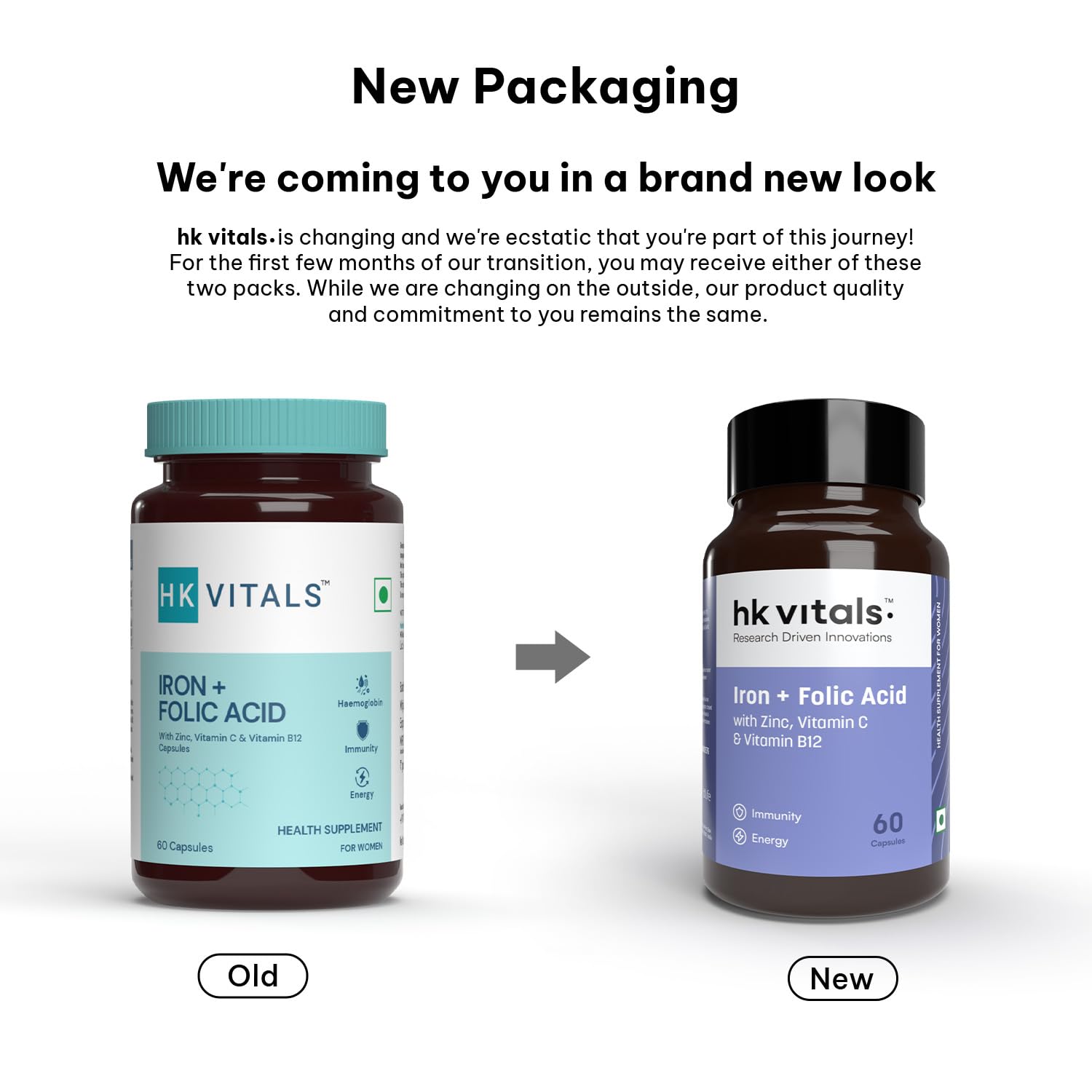 HK Vitals Iron and Folic Acid Capsules | Grocsy