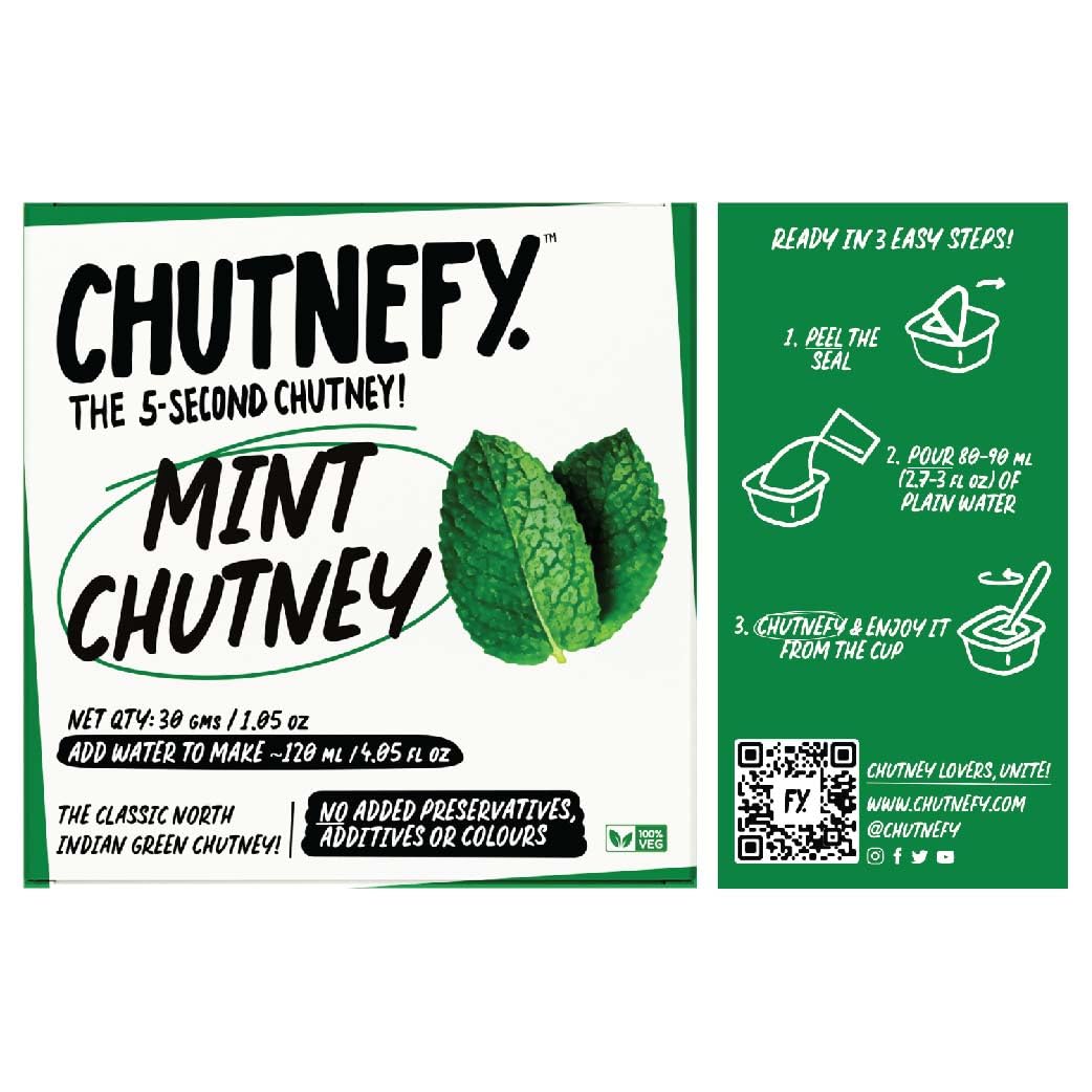 Chutnefy Mint Chutney | Delicious & Ready-to-Eat | 5-Second Instant Chutney | Grocsy