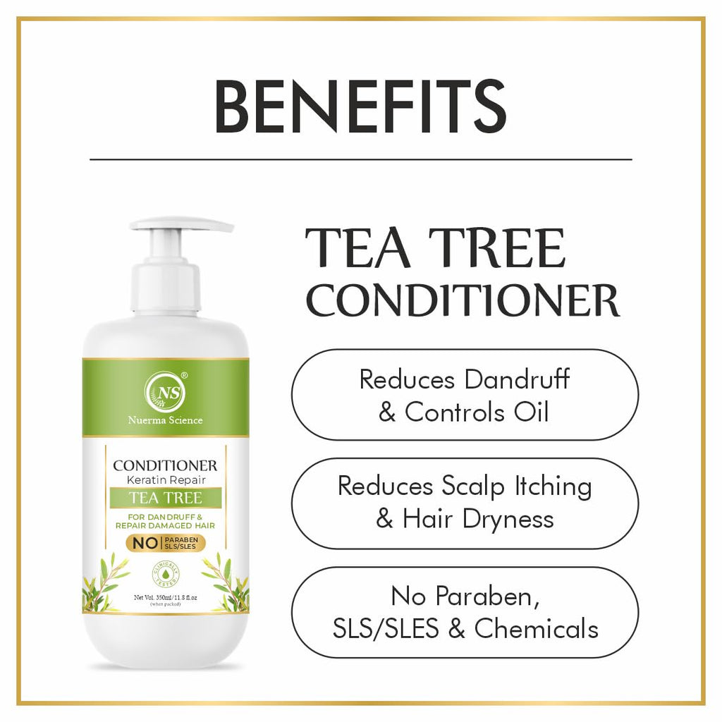 Nuerma Science Keratin Repair Tea Tree Hair Conditioner for Dandruff & Repair Damaged Hair | Grocsy