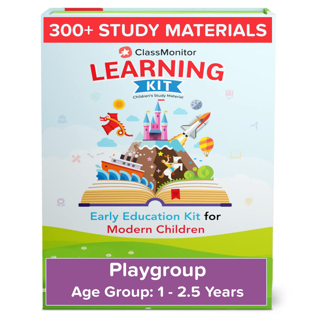 ClassMonitor Playgroup Home Learning Kit with Free Mobile App for 1 - 2.5 Years with 300+ Worksheet For kids of 2 Years | Grocsy