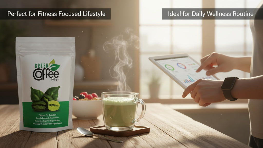 Vokin Biotech Organic Green Coffee Beans Unroasted Arabica Coffee Supports Weight Loss Management | Grocsy