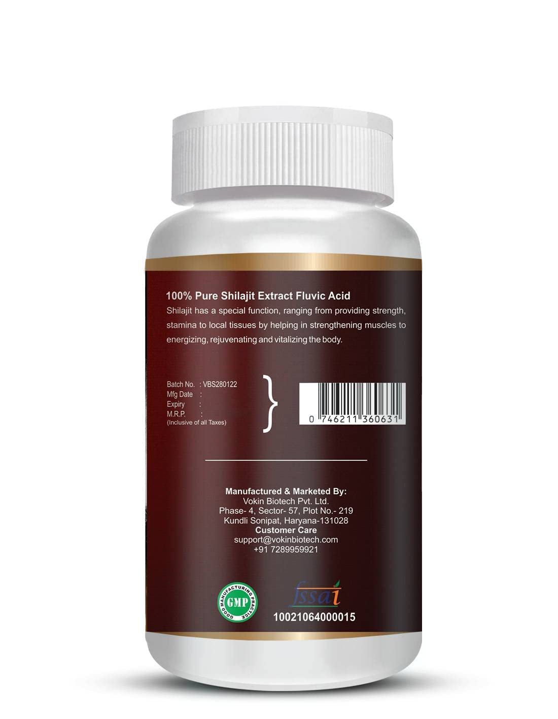 Vokin Biotech Pure SJ Extract 800mg Capsules for Stamina, Enhanced Performance & Muscle Growth | Grocsy