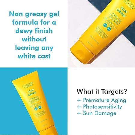 Conscious Chemist Sun Drink Sunscreen Gel SPF 50 | Grocsy