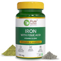 Pure Nutrition Iron Folic Acid with Zinc & Vitamin C Tablets | Grocsy