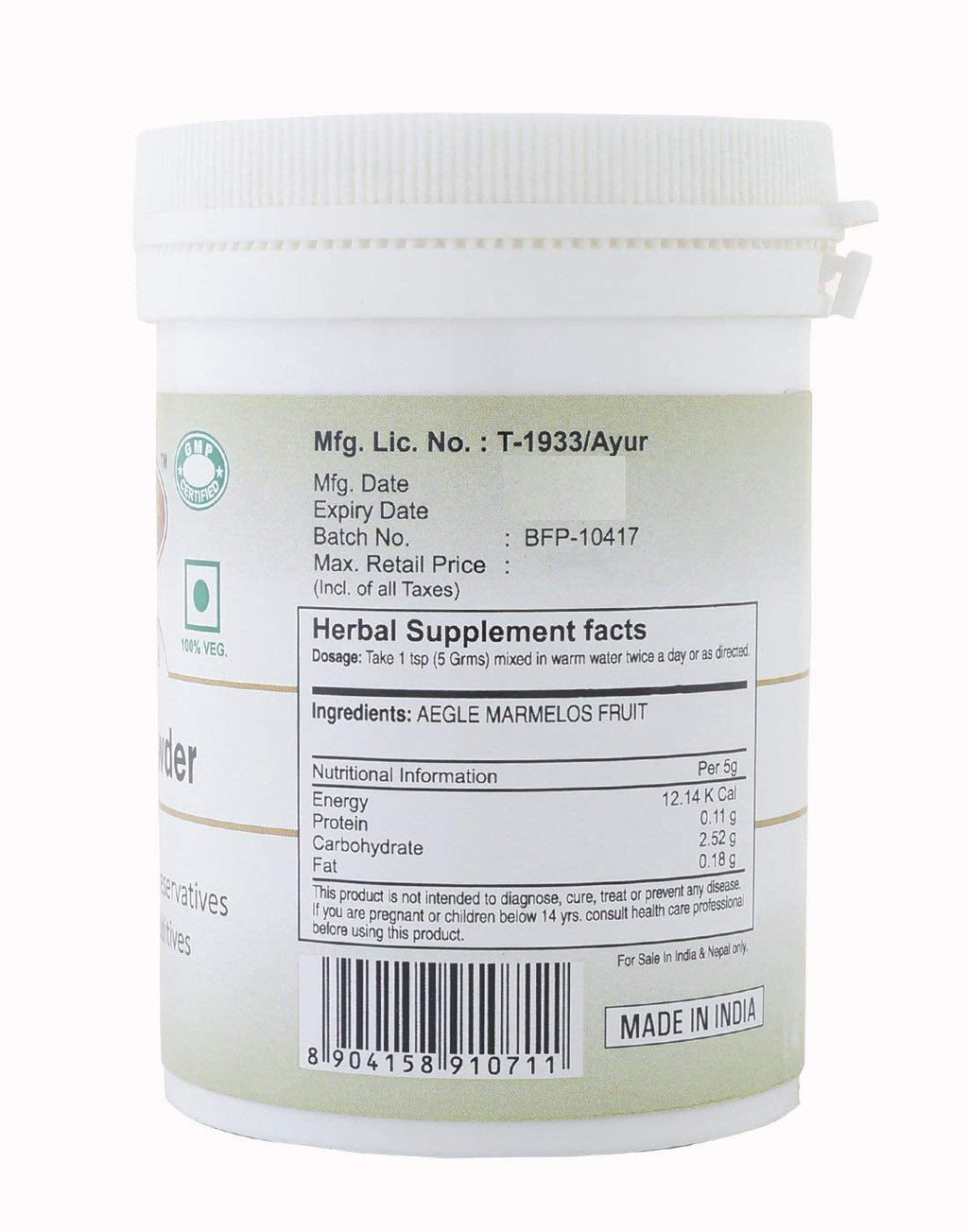 Naturmed's Bael Fruit Powder | Grocsy