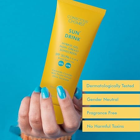 Conscious Chemist Sun Drink Sunscreen Gel SPF 50 | Grocsy