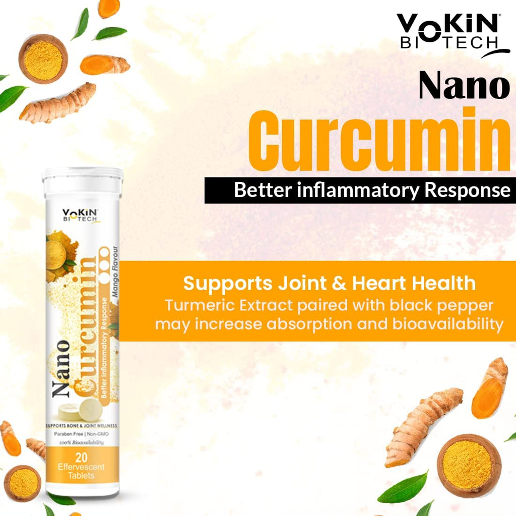 Vokin Biotech Natural Turmeric Curcumin Extract Tablets | Grocsy