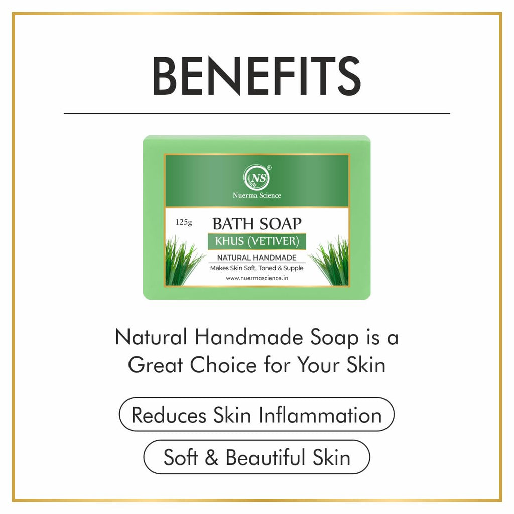 Nuerma Science Khus Vetiver Bath Soap | Makes skin soft, toned & supple | Grocsy