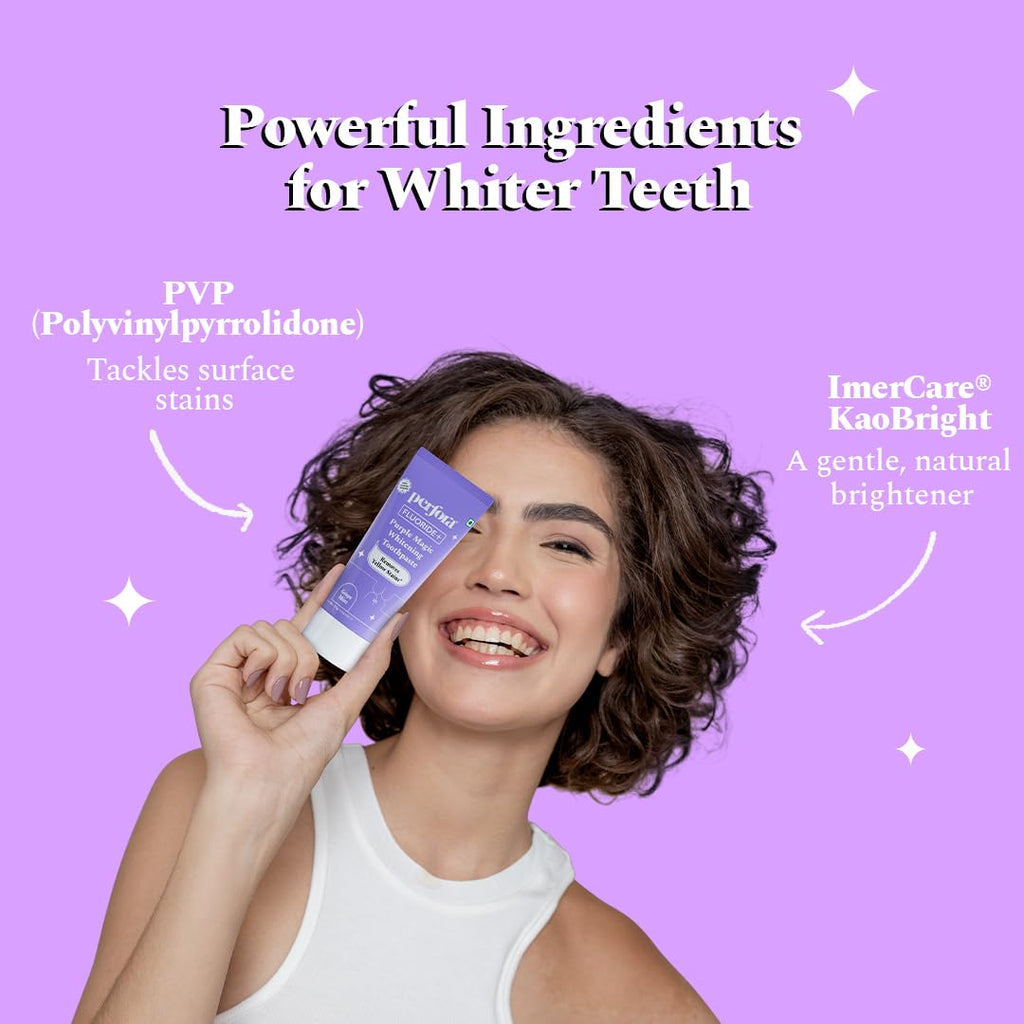 Perfora Fluoride+ Purple Magic Whitening Toothpaste | Grocsy
