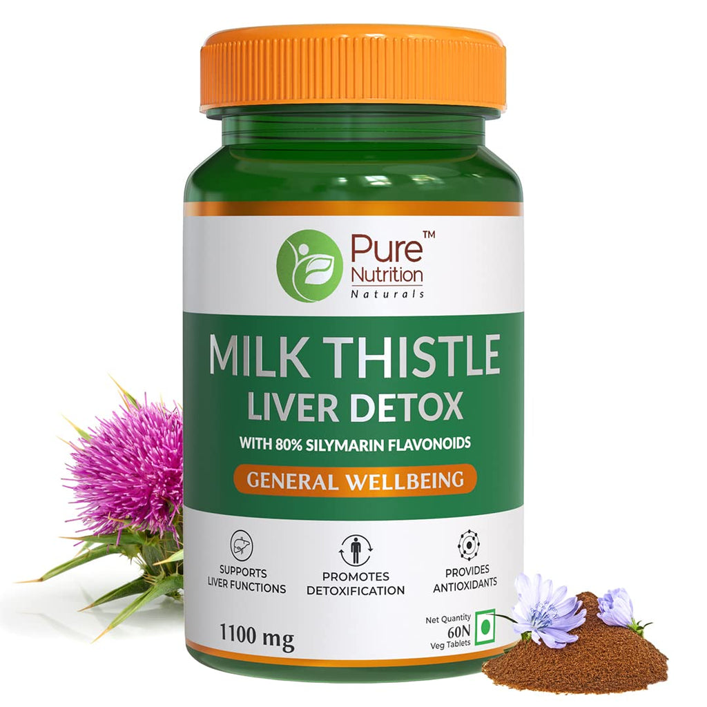 Pure Nutrition Naturals Milk Thistle Liver Detox Veg Tablets | Grocsy