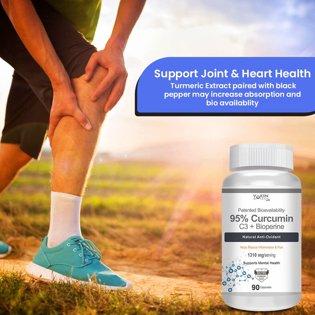 Vokin Biotech Curcumin C3+ Bioperine 1310mg Supports Mental Health | Grocsy