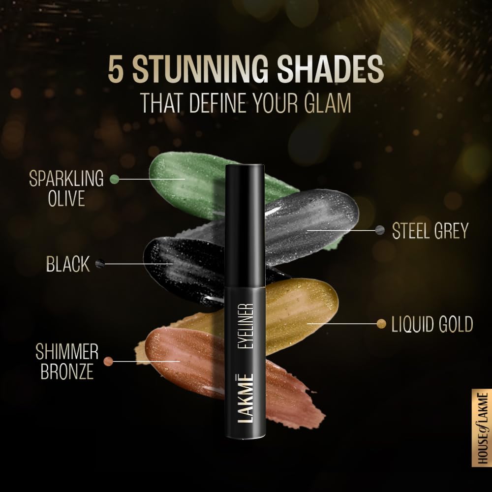 Lakme Absolute Shine Liquid Eye Liner, Black | Grocsy